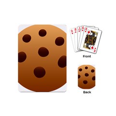 Cookie Chocolate Biscuit Brown Playing Cards (mini)  by Mariart