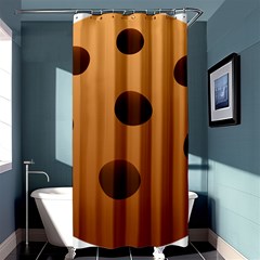 Cookie Chocolate Biscuit Brown Shower Curtain 36  X 72  (stall)  by Mariart