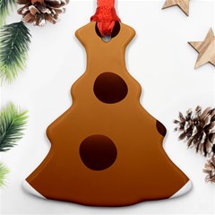 Cookie Chocolate Biscuit Brown Christmas Tree Ornament (two Sides) by Mariart