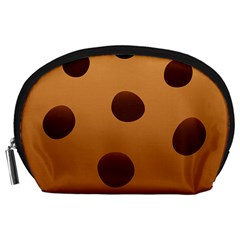 Cookie Chocolate Biscuit Brown Accessory Pouches (large)  by Mariart