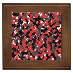 Bloodshot Camo Red Urban Initial Camouflage Framed Tiles Front