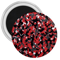 Bloodshot Camo Red Urban Initial Camouflage 3  Magnets by Mariart