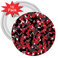 Bloodshot Camo Red Urban Initial Camouflage 3  Buttons (10 Pack)  by Mariart