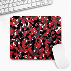 Bloodshot Camo Red Urban Initial Camouflage Large Mousepads by Mariart