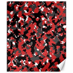 Bloodshot Camo Red Urban Initial Camouflage Canvas 8  X 10  by Mariart