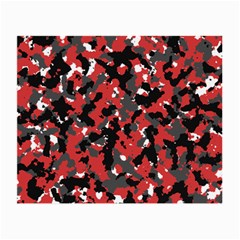 Bloodshot Camo Red Urban Initial Camouflage Small Glasses Cloth (2-side) by Mariart