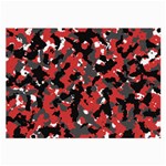 Bloodshot Camo Red Urban Initial Camouflage Large Glasses Cloth Front