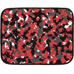 Bloodshot Camo Red Urban Initial Camouflage Fleece Blanket (mini) by Mariart