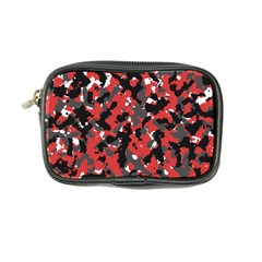 Bloodshot Camo Red Urban Initial Camouflage Coin Purse by Mariart