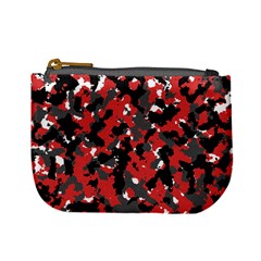 Bloodshot Camo Red Urban Initial Camouflage Mini Coin Purses