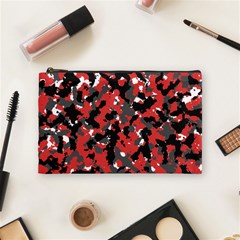 Bloodshot Camo Red Urban Initial Camouflage Cosmetic Bag (medium)  by Mariart