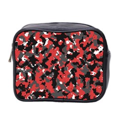 Bloodshot Camo Red Urban Initial Camouflage Mini Toiletries Bag 2-side by Mariart