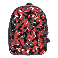 Bloodshot Camo Red Urban Initial Camouflage School Bags (xl)  by Mariart