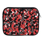 Bloodshot Camo Red Urban Initial Camouflage Apple iPad 2/3/4 Zipper Cases Front