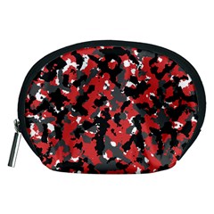 Bloodshot Camo Red Urban Initial Camouflage Accessory Pouches (medium)  by Mariart