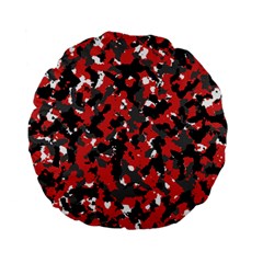 Bloodshot Camo Red Urban Initial Camouflage Standard 15  Premium Flano Round Cushions by Mariart