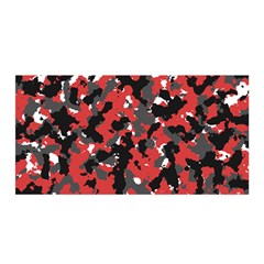 Bloodshot Camo Red Urban Initial Camouflage Satin Wrap by Mariart