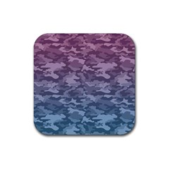 Celebration Purple Pink Grey Rubber Coaster (square)  by Mariart