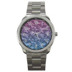 Celebration Purple Pink Grey Sport Metal Watch by Mariart