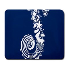 Coral Life Sea Water Blue Fish Star Large Mousepads by Mariart