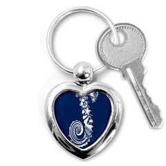 Coral Life Sea Water Blue Fish Star Key Chains (heart)  by Mariart