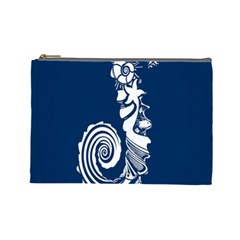 Coral Life Sea Water Blue Fish Star Cosmetic Bag (large)  by Mariart