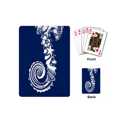 Coral Life Sea Water Blue Fish Star Playing Cards (mini)  by Mariart