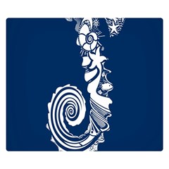 Coral Life Sea Water Blue Fish Star Double Sided Flano Blanket (small)  by Mariart