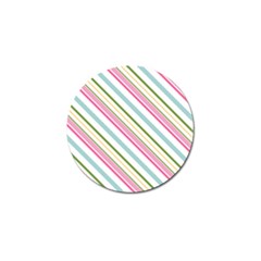 Diagonal Stripes Color Rainbow Pink Green Red Blue Golf Ball Marker (4 Pack) by Mariart