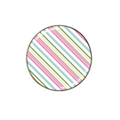 Diagonal Stripes Color Rainbow Pink Green Red Blue Hat Clip Ball Marker (10 Pack) by Mariart