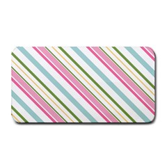 Diagonal Stripes Color Rainbow Pink Green Red Blue Medium Bar Mats by Mariart