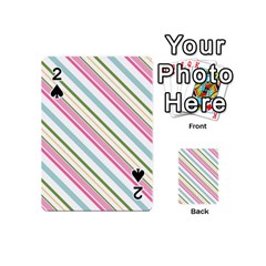 Diagonal Stripes Color Rainbow Pink Green Red Blue Playing Cards 54 (mini) 