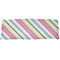 Diagonal Stripes Color Rainbow Pink Green Red Blue Body Pillow Case Dakimakura (two Sides) by Mariart