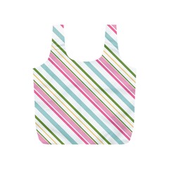 Diagonal Stripes Color Rainbow Pink Green Red Blue Full Print Recycle Bags (s)  by Mariart