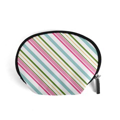 Diagonal Stripes Color Rainbow Pink Green Red Blue Accessory Pouches (small)  by Mariart