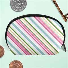 Diagonal Stripes Color Rainbow Pink Green Red Blue Accessory Pouches (large)  by Mariart