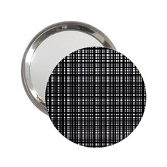 Crosshatch Target Line Black 2 25  Handbag Mirrors