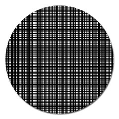 Crosshatch Target Line Black Magnet 5  (round)