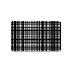 Crosshatch Target Line Black Magnet (name Card) by Mariart