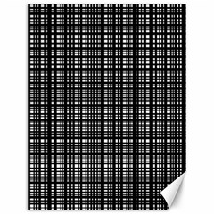 Crosshatch Target Line Black Canvas 12  X 16   by Mariart