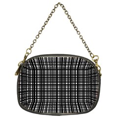 Crosshatch Target Line Black Chain Purses (one Side)  by Mariart