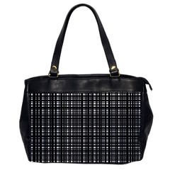 Crosshatch Target Line Black Office Handbags