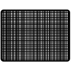 Crosshatch Target Line Black Fleece Blanket (large)  by Mariart