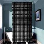 Crosshatch Target Line Black Shower Curtain 36  x 72  (Stall)  Curtain(36 X72 ) - 33.26 x66.24  Curtain(36 X72 )