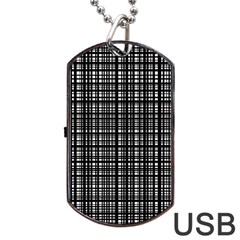 Crosshatch Target Line Black Dog Tag Usb Flash (two Sides)