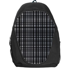 Crosshatch Target Line Black Backpack Bag by Mariart