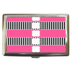 Custom Water Bottle Labels Line Black Pink Cigarette Money Cases by Mariart