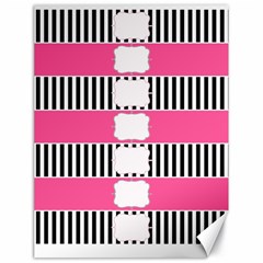 Custom Water Bottle Labels Line Black Pink Canvas 18  X 24   by Mariart