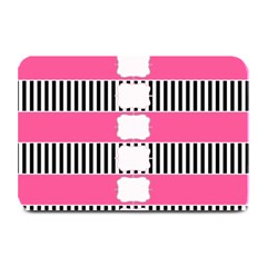 Custom Water Bottle Labels Line Black Pink Plate Mats by Mariart