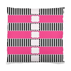 Custom Water Bottle Labels Line Black Pink Standard Cushion Case (two Sides) by Mariart